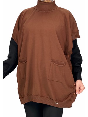 ottomanwear.com Merserize Triko Kolsuz Tunik Kahve OTW127