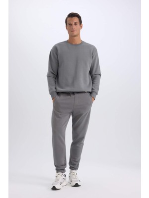 DeFacto Jogger Eşofman Altı Standart Fit Basic Düz Beli Bağcıklı Lastikli Paça Cepli A6468AX24AU
