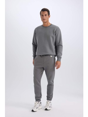 DeFacto Jogger Eşofman Altı Standart Fit Basic Düz Beli Bağcıklı Lastikli Paça Cepli A6468AX24AU