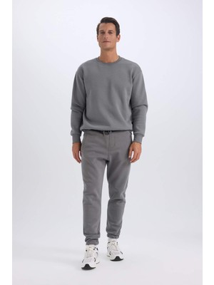 DeFacto Jogger Eşofman Altı Standart Fit Basic Düz Beli Bağcıklı Lastikli Paça Cepli A6468AX24AU