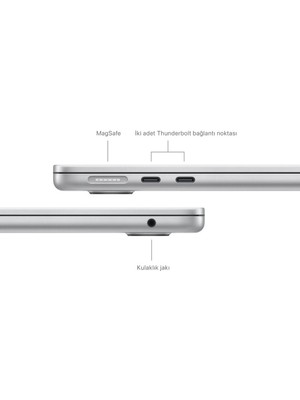 Apple MacBook Air M3 24GB 512GB SSD macOS 15" Taşınabilir Bilgisayar Gümüş MC9J4TU/A