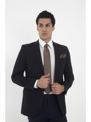 Brianze Krem Kravat Yaka Slim Fit Gömlek