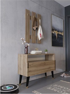 Myniture Home & Living Festival Portmanto - GP1004-2 - Ceviz Gold