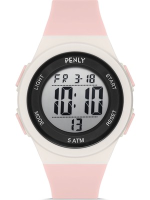 Penly Dijital Kol Saati 348 Model Pembe +4 Renk Kronometre-Alarmlı 5ATM Su Geçirmez