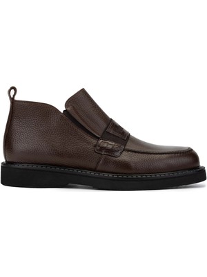 Tamer Tanca Erkek Hakiki Deri Kahverengi Klasik Bot 342 8927 Erk Bot SK24-25 Khv Gyk/khv Bfl