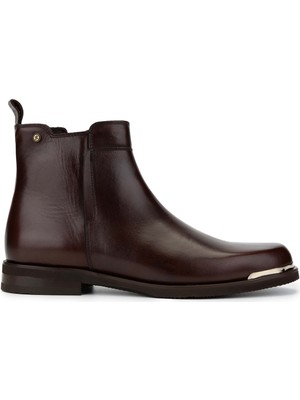 Tamer Tanca Erkek Kahverengi SK24-25 Kahve Deri Casual Bot Kışlık 183 40003 Platform Taban Özellikli
