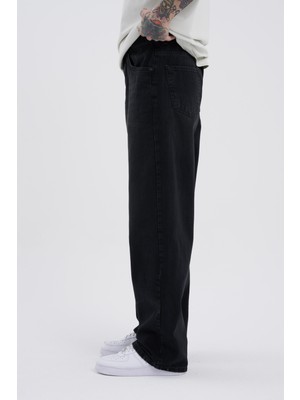 Erkek Oversize Baggy Jean Black