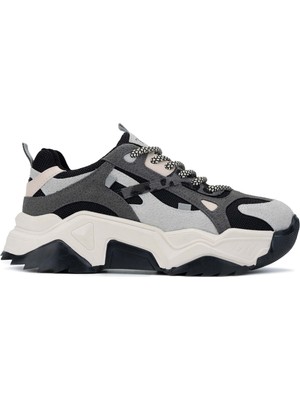 Tamer Tanca Kadın Vegan Buz/siyah Sneakers & Spor Ayakkabı 936 65137 Bn Ayk SK24-25 Buz/sıyah