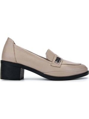 Tamer Tanca Kadın  Deri Vizon Makosen Ayakkabı 1065 219-550 Bn Ayk SK24-25 Vızon Dr