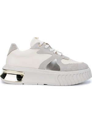 Tamer Tanca Kadın  Deri Bej Sneakers & Spor Ayakkabı 1037 01 Bn Ayk SK24-25 Bej Fltr/bej Suet
