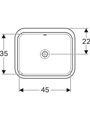 Geberit Variform Dikdörtgen Tezgah Altı Lavabo - 500.760.01.2