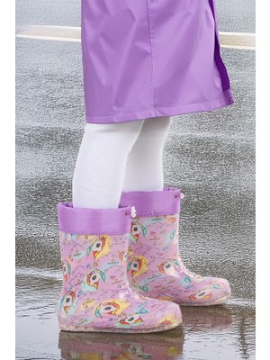 Kiko Kids Unicorn Su Geçirmez Kız Çocuk Yağmur Çizmesi