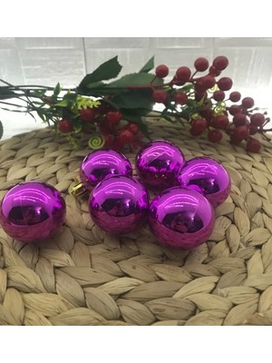 Deniz Party Store Yılbaşı Ağaç Süsü Top 6 Adet 4 cm