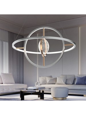 Apliqa Bennan 40'lık 60 Watt  Krom Gold Modern Oturma Odası, Mutfak, Salon LED Avize