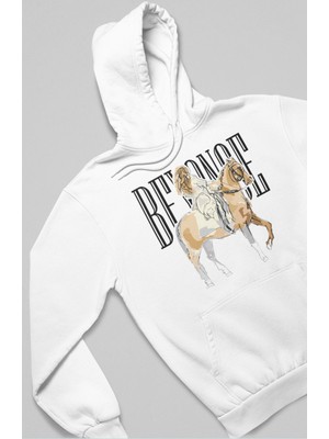 Fuddy Moda Unisex Beyonce Baskılı Kapüşonlu Sweatshirt, Oversize Pop Star Baskılı Hoodie