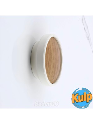 Badem10 Dolunay Kulp Düğme Ahşap Desenli Aytaşı Çekmece Mutfak Mobilya Dolabı Dolap Kulpu Kulbu Kulpları