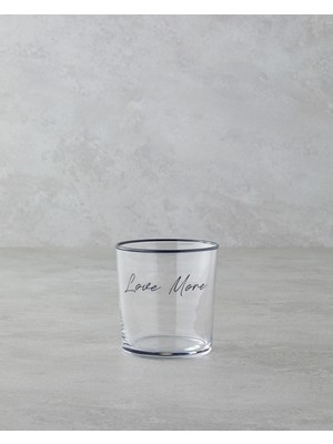 English Home Love More Cam Bardak 380 ml Siyah