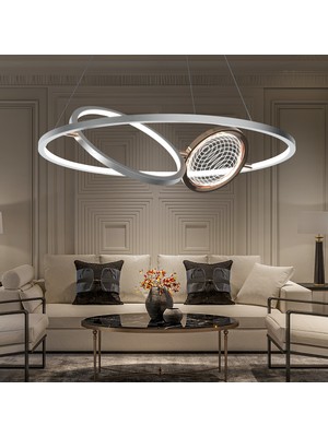 Apliqa Bennan 60'lık 60 Watt Krom Gold Modern Oturma Odası, Mutfak, Salon LED Avize