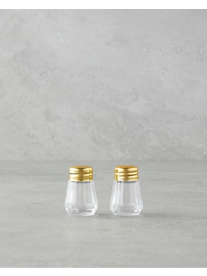 English Home Lilla Cam 2'li Tuzluk - Biberlik 4x4 cm Gold
