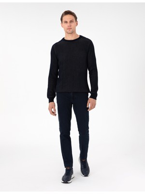 Pierre Cardin Erkek Lacivert Slim Fit  Triko Kazak 50297117-VR033