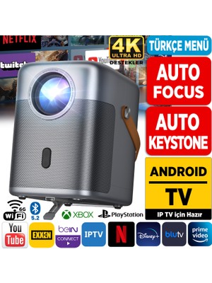 Vankyo H300A Android Tv 4K Destekli Projeksiyon Cihazı