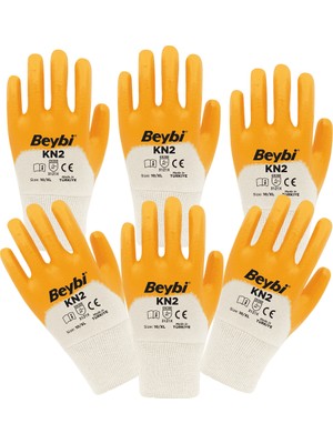 Beybi Kn2 Sarı Pamuk Nitril Eldiven No: 10 / Xl 6'lı Kampanya 8681780060068