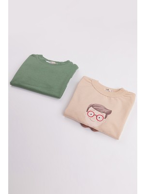 Harika Kids Erkek Çocuk 2'li Paket Basic Sweatshirt