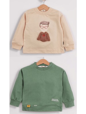 Harika Kids Erkek Çocuk 2'li Paket Basic Sweatshirt