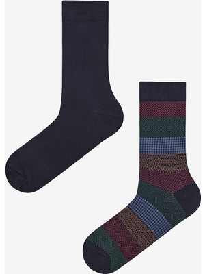 Erkek Mix Colour Lacivert Soket Çorap