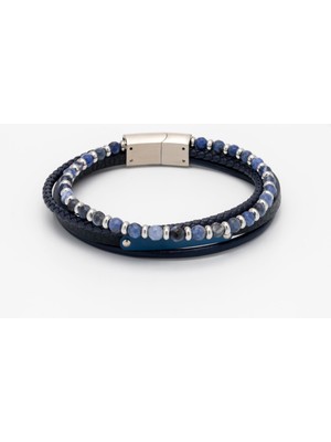 Pigado 316L Paslanmaz Çelik Sodalit Taşlı Bileklik