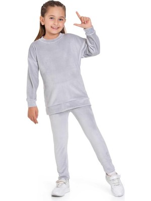 My Kids Wear Kadife Basic Düz Renk Çocuk Takım