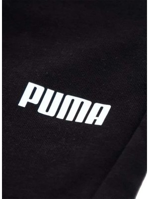 Puma Lastikli Bel Düz Siyah Erkek Çocuk Şort 84762901-BOYS Ess Sweat Short Tr