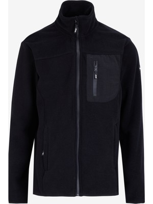 Siyah Erkek Dik Yaka Relaxed Polar Sweatshirt J4WM-SWT4444