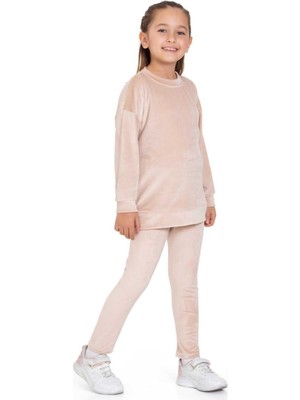 My Kids Wear Kadife Basic Düz Renk Çocuk Takım