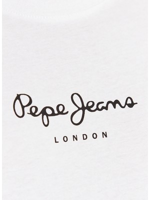 Pepe Jeans Bisiklet Yaka Düz Beyaz Kadın T-Shirt PL505480