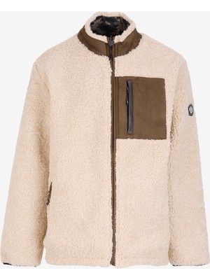 Kırık Beyaz Erkek Dik Yaka Relaxed Sweatmont D4WM-SWT3289