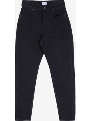 Mustang Yüksek Bel Dar Paça Slim Fit Antrasit Kadın Denim Pantolon Brooks Relaxed Slım
