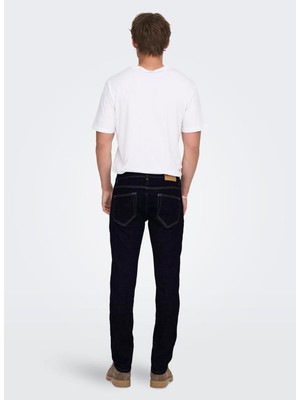 Only & Sons Normal Bel Dar Lacivert Erkek Denim Pantolon Onsloom Slım Rınse 9835 Pım Dnm