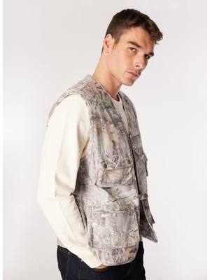 Guess Mavi Erkek Yelek M4YN20WGFB0P1IX Go Realtree Tactıca