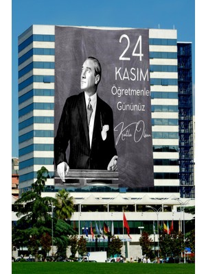 Bilsan Bayrak Öğretmenler Günü Özel Poster Raşel Kumaş 100 x 150 cm No:23