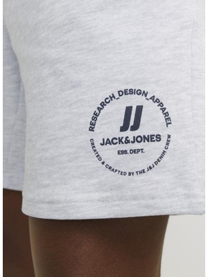 Jack & Jones Normal Beyaz Erkek Şort Jpstswıft Sweat Shorts Sn Aut