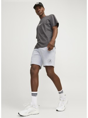 Jack & Jones Normal Beyaz Erkek Şort Jpstswıft Sweat Shorts Sn Aut