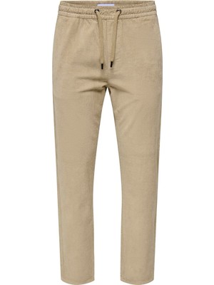 Only & Sons Normal Bel Normal Kahve Erkek Chino Pantolon Onslınus Tap Corduroy 0185 Pant Noo