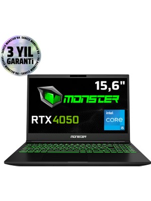 Monster  Abra A5 V20.2.2 Intel Core i5 13500H 32 GB RAM 1 TB SSD 6 GB  RTX 4050 FreeDOS 15,6" FHD 144 Hz Oyun Bilgisayarı