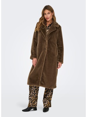 Only Koyu Kahve Kadın Kaban Onlmeagan Fur Coat Otw