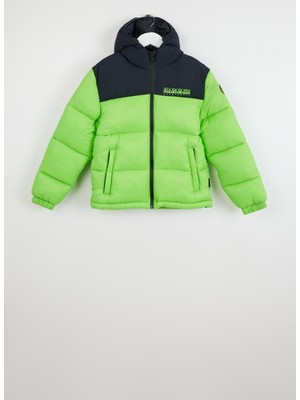 Napapijri Yeşil - Siyah Erkek Çocuk Mont NP0A4HJSG1U1-K A-Hornelen