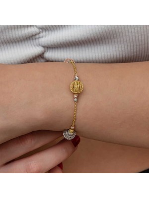 Usho Jewelry Gümüş Renkli Toplu Dorika Kadın Bileklik