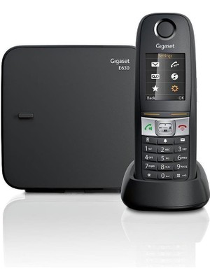 Gigaset E630 Dayanıklı Dect Telsiz Telefon Siyah - 300 Metre Kapsama Alanı ile Kablosuz Ev ve Ofis Telefonu
