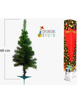 Oyuncak Store 60 cm Yılbaşı Çam Ağacı - Merry Christmas Çam Ağacı - 75 Dal Çam Ağacı