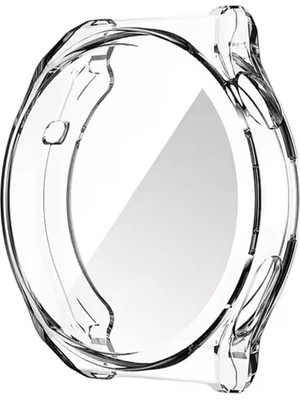 Forzacase Huawei Watch 4 Pro ile Uyumlu Önü Kapalı Ekran Korumalı Silikon Kılıf - FC010